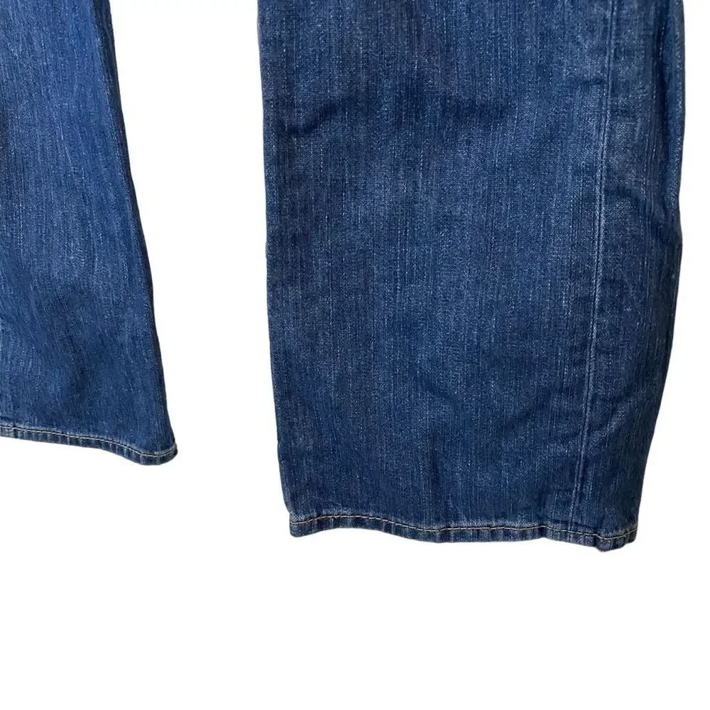 True Religion Jeans Mens Straight Flap Pocket Dark Wash Denim Size‎ 32x32.5